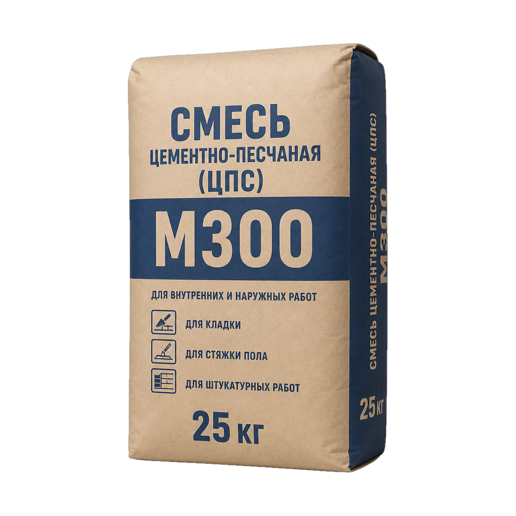Смесь цементно-песчаная (ЦПС) М300 25 кг