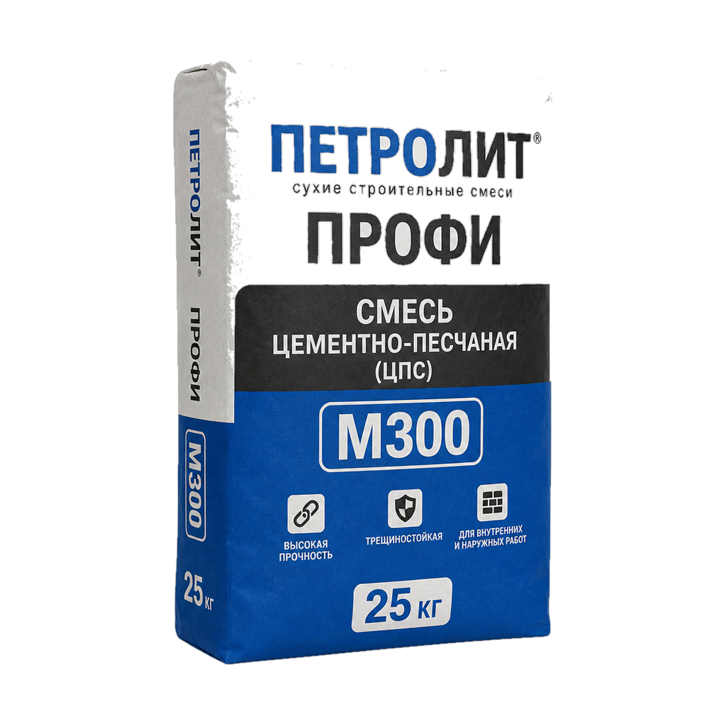 Смесь цементно-песчаная (ЦПС) М300 Петролит Профи 25 кг