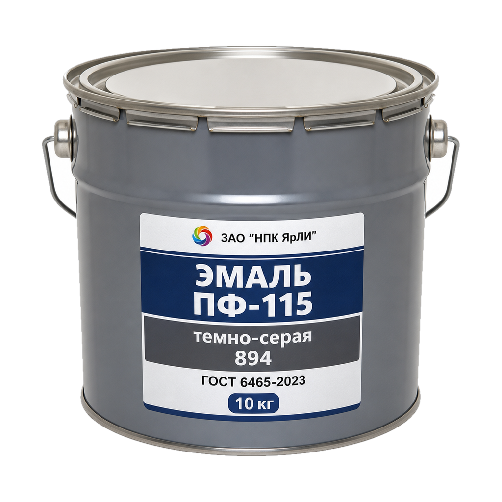 Эмаль ПФ-115 темно-серая 894 , ГОСТ 6465-2023
