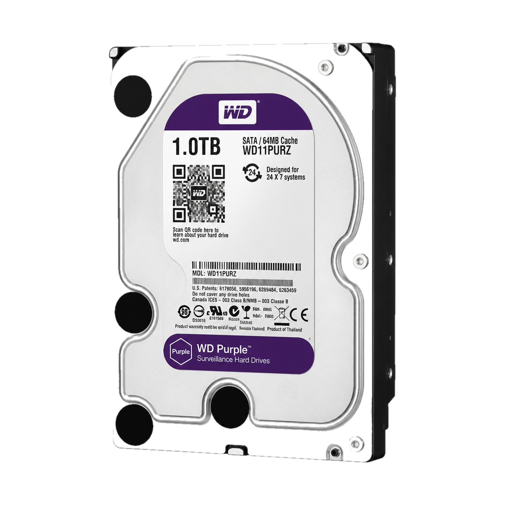 Жесткий диск WD Purple WD11PURZ, 1ТБ, HDD, SATA III, 3.5"