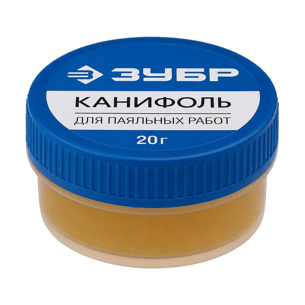 ЗУБР Канифоль для паяльных работ, пластиковая банка, 20г 55470-020