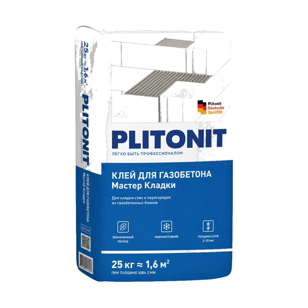 Клей для газобетона Plitonit Мастер Кладки 25 кг