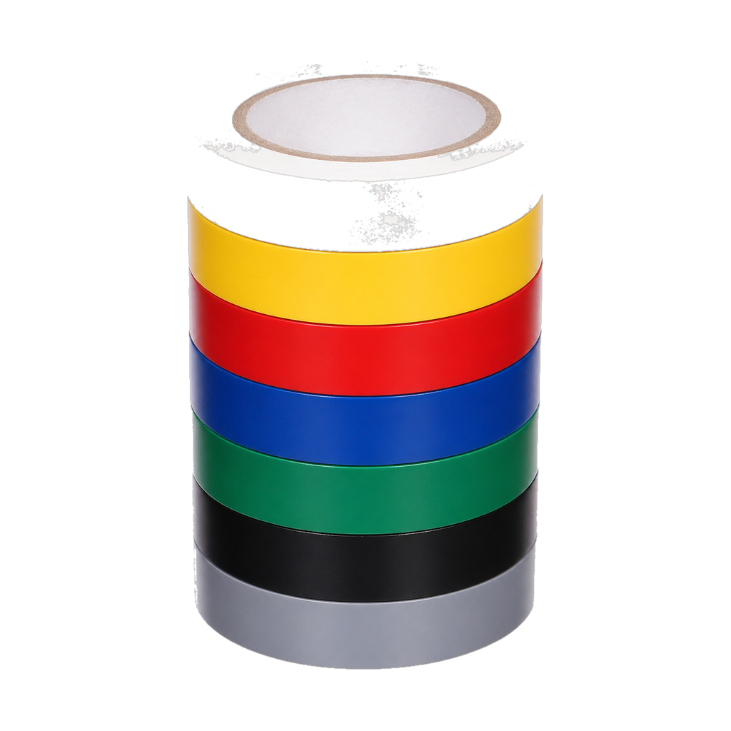 Набор изоленты KRANZ 0,13х15 мм, 10 м, 7 цветов KR-09-2010-E
