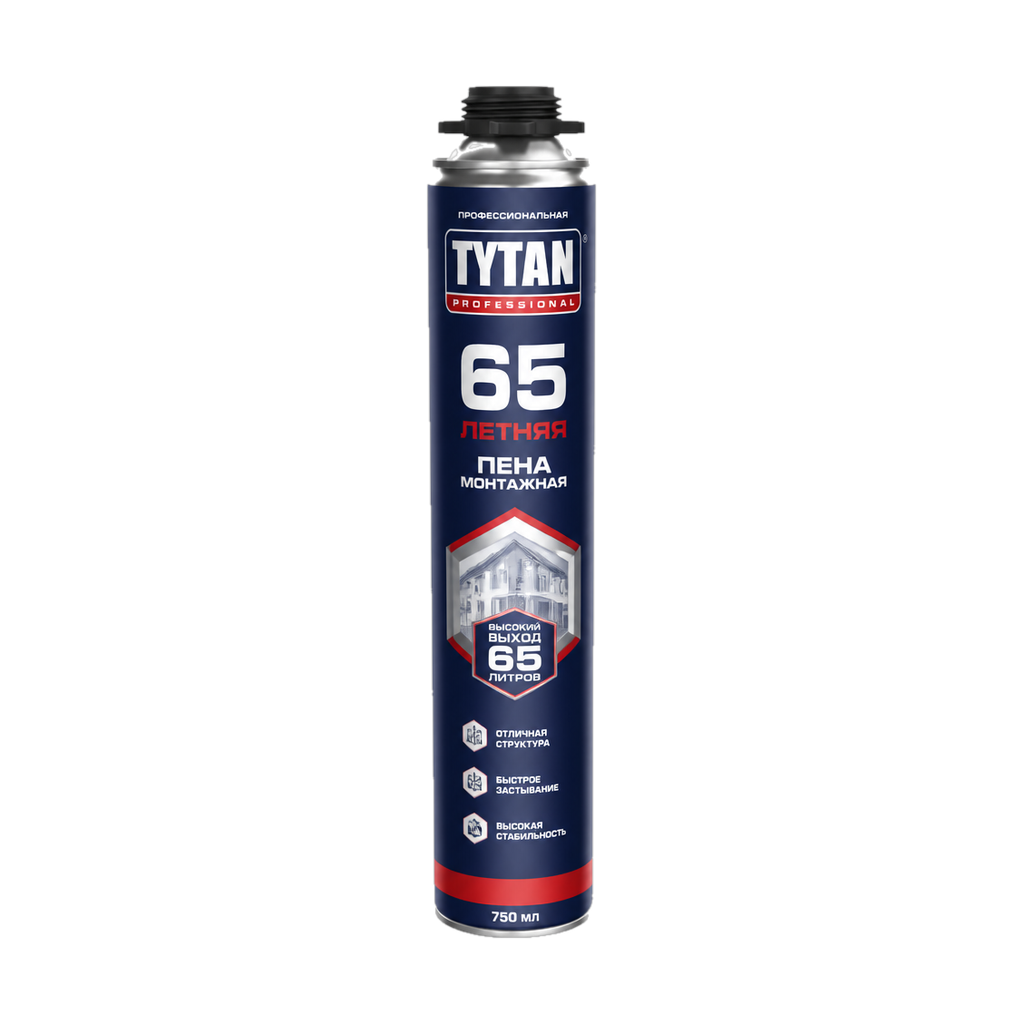 Пена монтажная профессиональная Tytan 65 летняя 750 мл