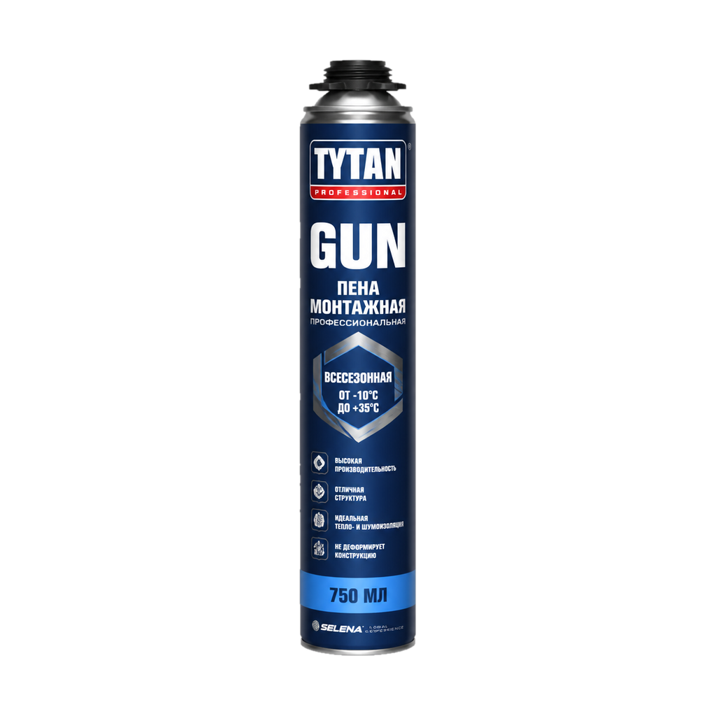 Пена монтажная профессиональная Tytan Professional Gun всесезонная 750 мл