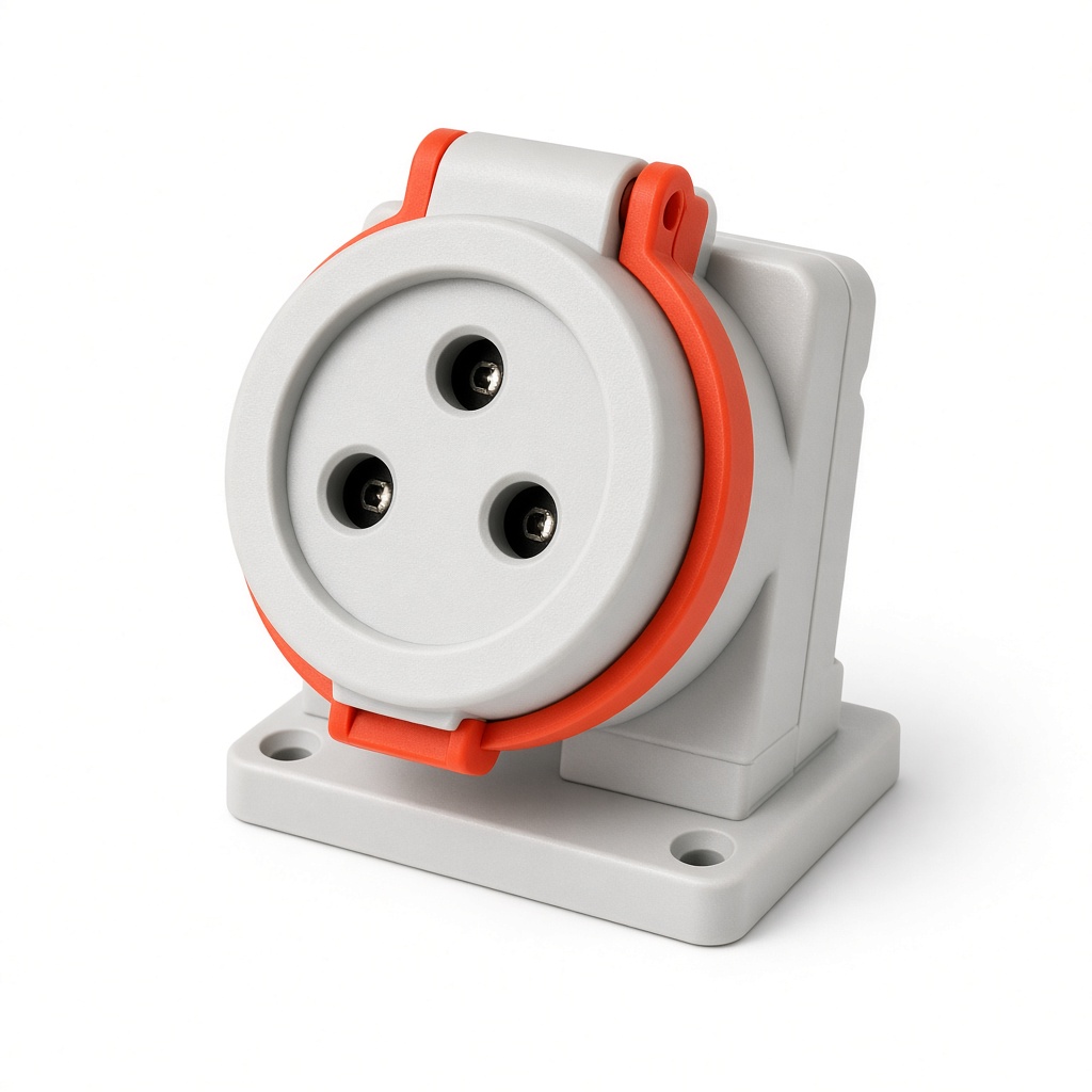 Розетка РП14-3 2P+E 16A IP54 код PSN71-016-3-2-54-K02 каталог IEK